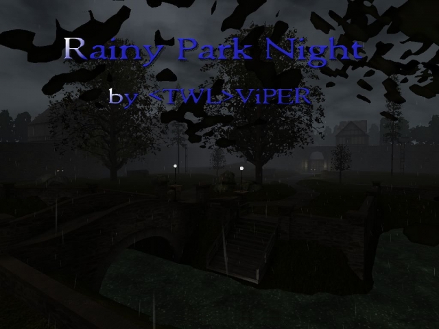 Rainy Park Night