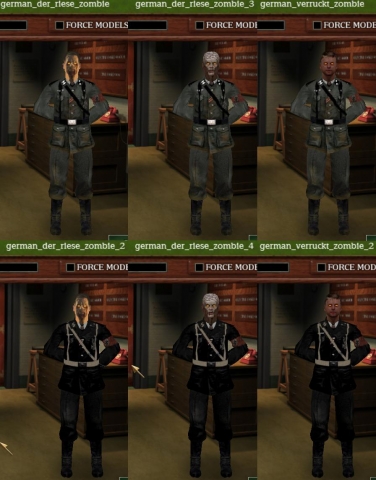 Call of Duty Nazi Zombie skins
