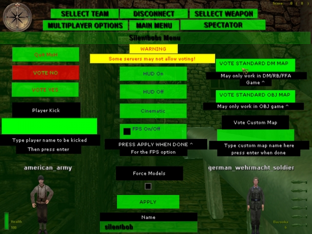 Vote Menu